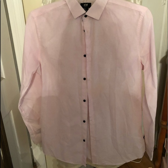 h&m pink dress shirt Ladies - Light Pink Oxford Shirt - Size: XL
